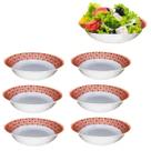 6 Saladeira Tigela Bowl Melamina Grande Vermelho Decorado 1L 6 Saladeira Tigela Bowl Melamina Grande Vermelho Decorado 1L
