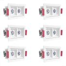 6 Spot Embutido Mini Duplo Led Downlight Recuado Quarto Bet57