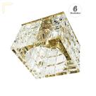 6 Spot Embutir De Cristal Base Dourada Quadrado G9 Bet08 6 Spot Embutir De Cristal Base Dourada Quadrado G9 Bet08