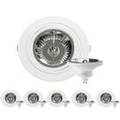 6 Spot Embutir Plana AR111 + Lâmpada LED 12W 4000K Save Energy