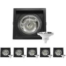 6 Spot Embutir Recuo AR111 + Lâmpada LED 12W 4000K Save Energy