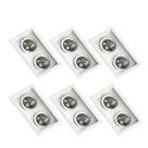 6 Spot Embutir Recuo P/2 Lamp AR11 GU10 Branco Save Energy