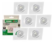 6 Spot Led Neo Embutir Quadrado 5W Luz Fria 6500k Taschibra 6 Spot Led Neo Embutir Quadrado 5W Luz Fria 6500k Taschibra