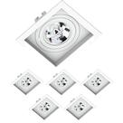 6 Spots Quadrado Embutir Recuado Ar111 Gu10 Save Energy