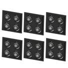 6 Spots Recuado Quádruplo E27 Par20 Save Energy