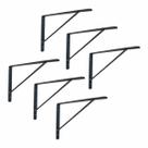 6 Suporte Mão Francesa com Kit Montagem 20cm Preta DiCarlo 6 Suporte Mão Francesa com Kit Montagem 20cm Preta DiCarlo