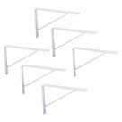 6 Suporte Mão Francesa com Kit Montagem 30cm Branca DiCarlo 6 Suporte Mão Francesa com Kit Montagem 30cm Branca DiCarlo