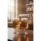 6 Taças Cerveja Cristal Titânio 380ml Degustação Luxo