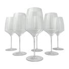 6 Taças Cristal Eleganza VinhoTinto Bordeaux Fracalanza630ml