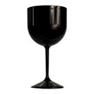 6 Taças De Acrílico Gin Sólida Preto 450 Ml Festas Drinks