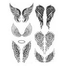 6 Tatuagens Temporárias Tema Asas
