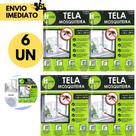 6 Tela Mosquiteira para Janela Proteção Contra Pernilongo Mosquito da Dengue com Fita Adesiva