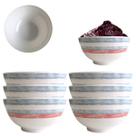 6 Tigelas Bowl em Melamina Decorado 720ml Para Sobremesas