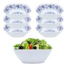 6 Tigelas Bowl Saladeira Pote em Melamina Quadrada 1,5L