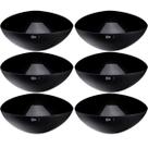 6 Tigelas Pretas 5L Saladeira Bacia Servir em Restaurantes Buffet Triangular Essential Coza