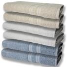 6 Toalhas Grande E Grossa Azul Branco e Bege 6 Toalhas Grande E Grossa Azul Branco e Bege