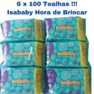 6 Toalhas Lenços Umedecidos Infantil Hora de Brincar Com 100 Unidades Isababy