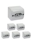 6 Tomada Sobrepor 2p+t 250V 10A Cinza Silentoque Pial