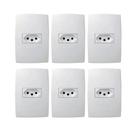 6 Tomadas C/ Placa 2p+t 20a 250v 4x2'' Branca Pialplus 6 Tomadas C/ Placa 2p+t 20a 250v 4x2'' Branca Pialplus