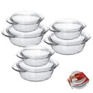 6 Travessa Vidro Terrina 2 de Cada Tamanho 1L e 2,3L Marinex