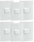 6 un conjunto interruptor simples lunare 10a 250v schneider