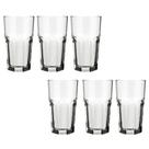 6 Un Copo Vidro Suco Agua 340ml Bristol Cristal Luxo Nadir