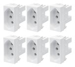 6 Un Módulo Tomada 2p+t 10a/250v Fame Elegance Branco
