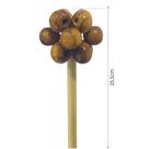 6 Varetas Decorativa para Aromatizador / Difusor Bolinhas Cachos com Detalhe Ouro