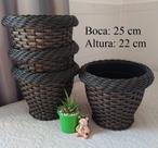 6 Vaso Para Flores cachepô jarra Barrigudinho Cor Argila 25 X 22 Cm artesanal