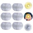 6 Velas Led Transparente Luz para Decoração 6cm
