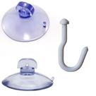 6 Ventosas de 45mm (4,5cm) PVC P/Superfícies Lisas C/Gancho