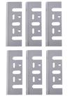 6 x Lâminas Faca 82mm Corte p/ Plaina Elétrica PB-92 1900b HSS 82 Universal KaQi