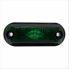 6 x Lanterna Delimitadora Lateral Carreta Caminhão Baú 3leds Esmeralda (Verde)