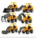 6 X Mini Carrinhos Construção Trator Escavadeira Caminhão