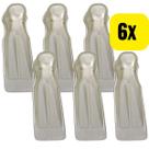 6 x Prendedor De Porta Trava Cunha Escorador Limitador PVC Siliconado