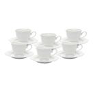 6 Xícaras Chá Wolff Maldivas de Porcelana Fio de Ouro 180ml