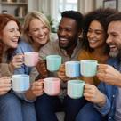 6 Xicaras De Cerâmica Café Chá 130ml Empilhável Estilosa