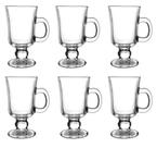 6 Xícaras Vidro Café Nespresso Dolce Gusto 220ml Caneca