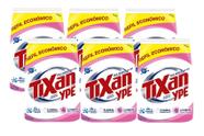 6 Ypê Tira Manchas em Pó Tixan Roupas Brancas Refil 420g