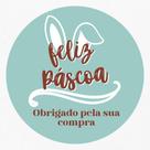 60 Adesivos Feliz Páscoa mod 2 4 cm x 4 cm - Redondo