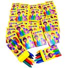 60 Cxs Giz De Cera Pequeno 5 Cores 5 Cm para Festas Aniversario Lembrancinha Prenda