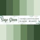 60 folhas de papel cartolina colorido 21,6x28,3 cm 6 tons de verde