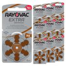 60 Pilhas Auditivas Rayovac 312 PR41 Longa Duração 0% Mercúrio Wireless