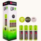 60 Pilhas Pequenas Comum Bateria Aaa 1,5v Zinco Cartela Segma