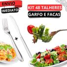 60 Talheres Inox para Cozinha 30 Garfos 30 Facas Talheres Alta Qualidade Para Casa Restaurantes