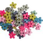600 Entremeios Florzinha Fimo Fatiado Passante Flores 08mm