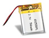 602530 2 Fios 3,7v 6mm X 25mm X 30mm 500mah Bateria.