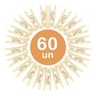 60un Mini prendedor pregador grampos madeira natural