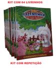 64 Livros Fazendinha História - Atacado Lembrancinha Brinde De Aniversário C/ Repetição
