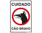 6730 placa sinalizacao cao bravo 20x30 - bemfixa